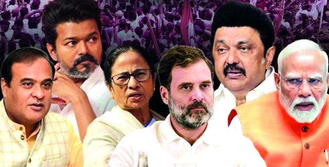 मतदारांचा दणका, तीन राज्यात सत्ताबदल !  पश्चिम बंगालमध्ये भाजपा, तामिळनाडूत विजयच्या केव्हीके आणि केरळात काँग्रेसला जनादेशाचा कौल
